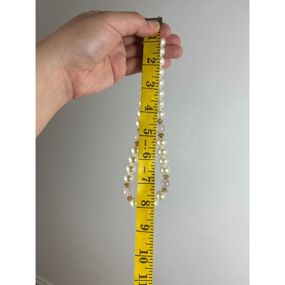 B9 Napier Chunky Faux Pearl Necklace Vintage Statement Runway Bridal Collar Glam - Picture 10 of 10